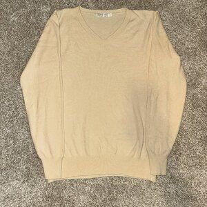 Beige V-Neck Sweater